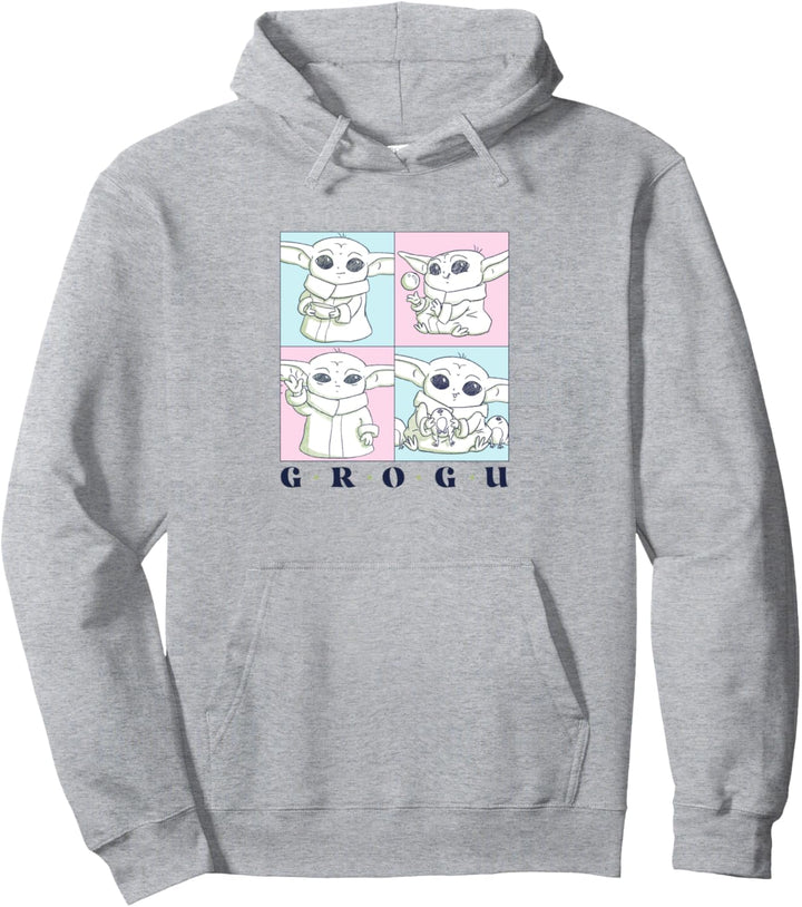 Star Wars: The Mandalorian Grogu Cute Pastel Box Up Pullover Hoodie