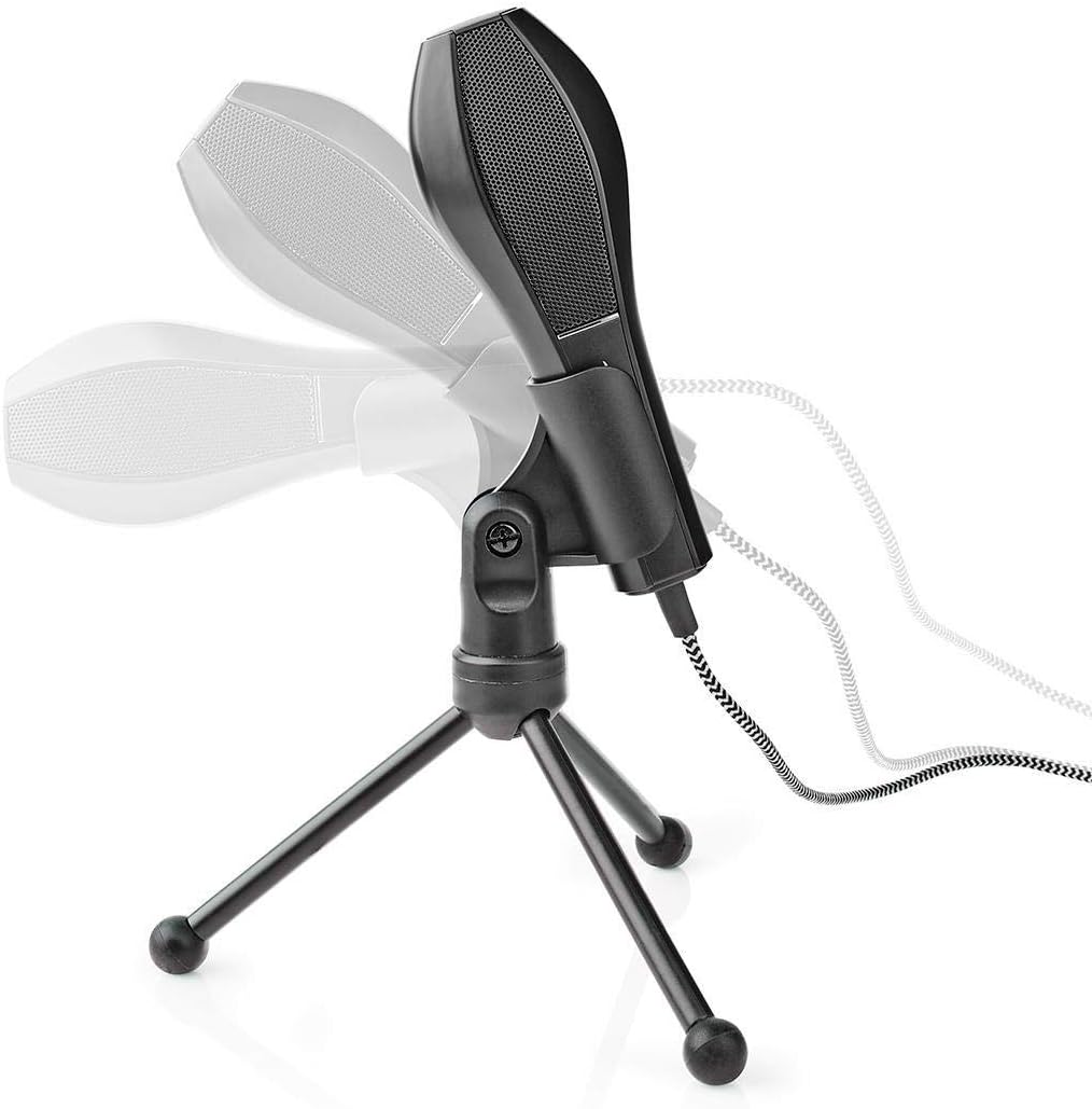 Nedis Mikrofon - USB - Desktop/Notebook - Kabelgebunden - 1.40 m - Metall/Kunststoff - Schwarz Schwa