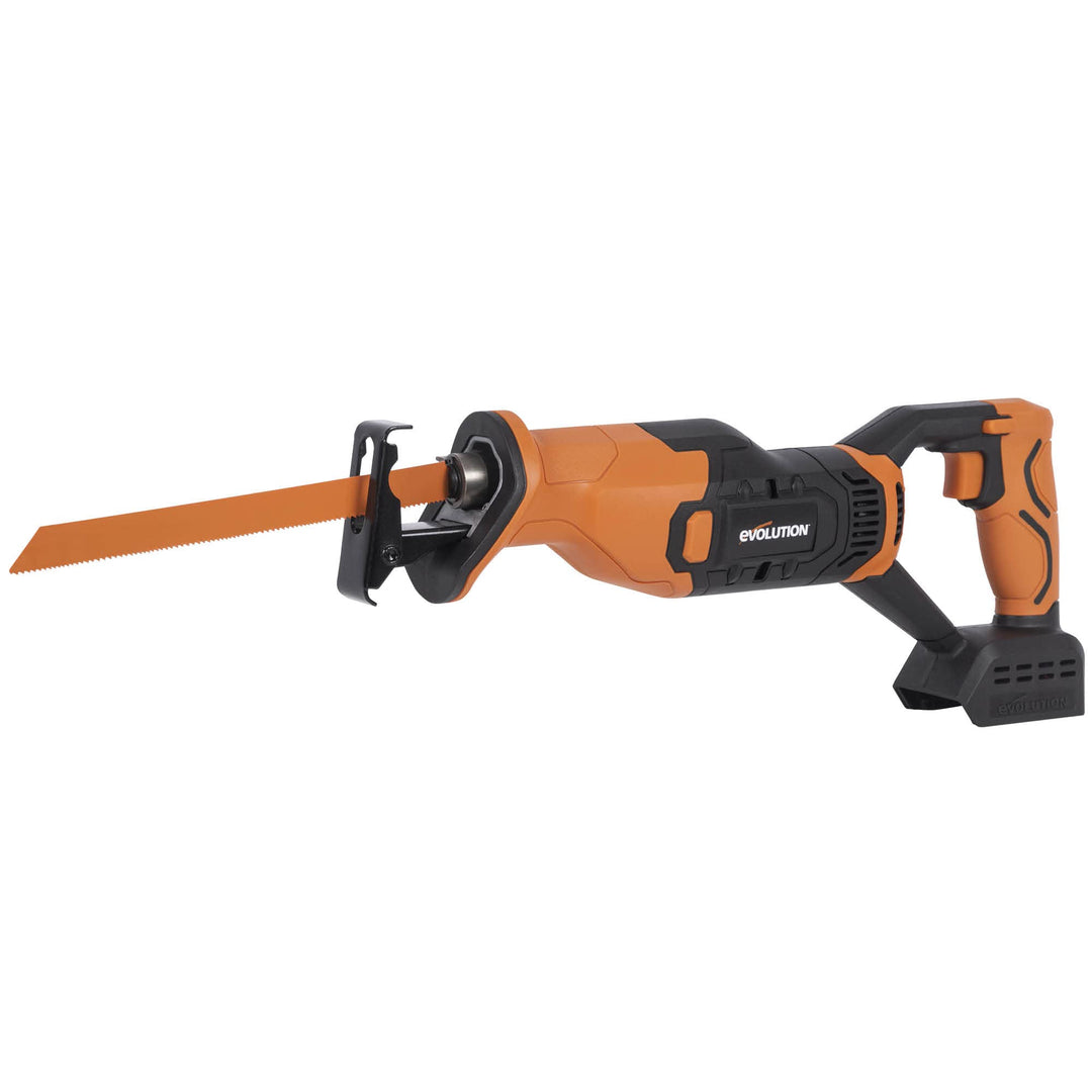 Evolution Power Tools Akku-Säbelsäge R150RCP-Li 18 V Li-Ion EXT, inkl. Universalsägeblätter – schnei
