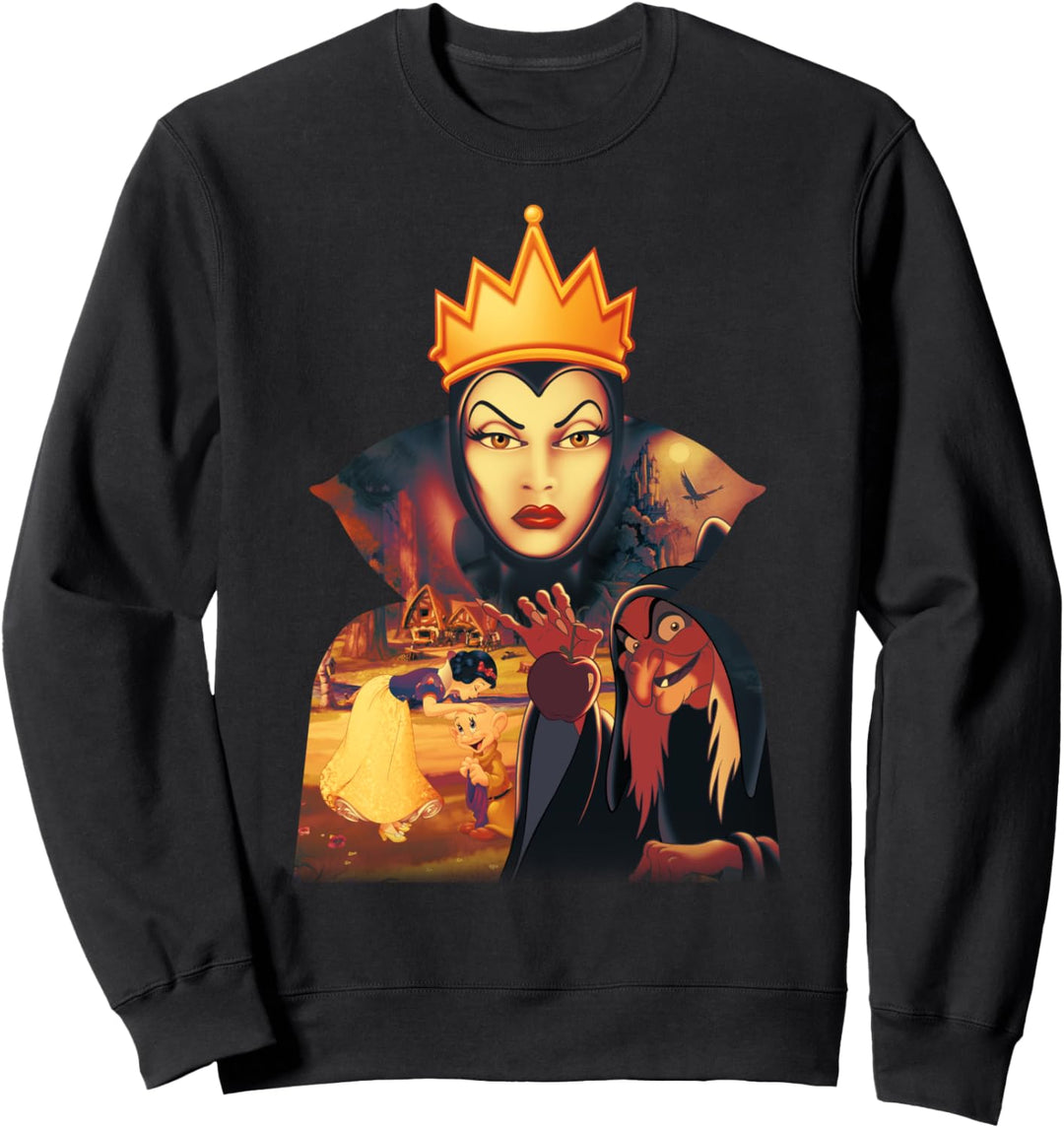 Disney Snow White Evil Queen Cape Silhouette Fill Sweatshirt