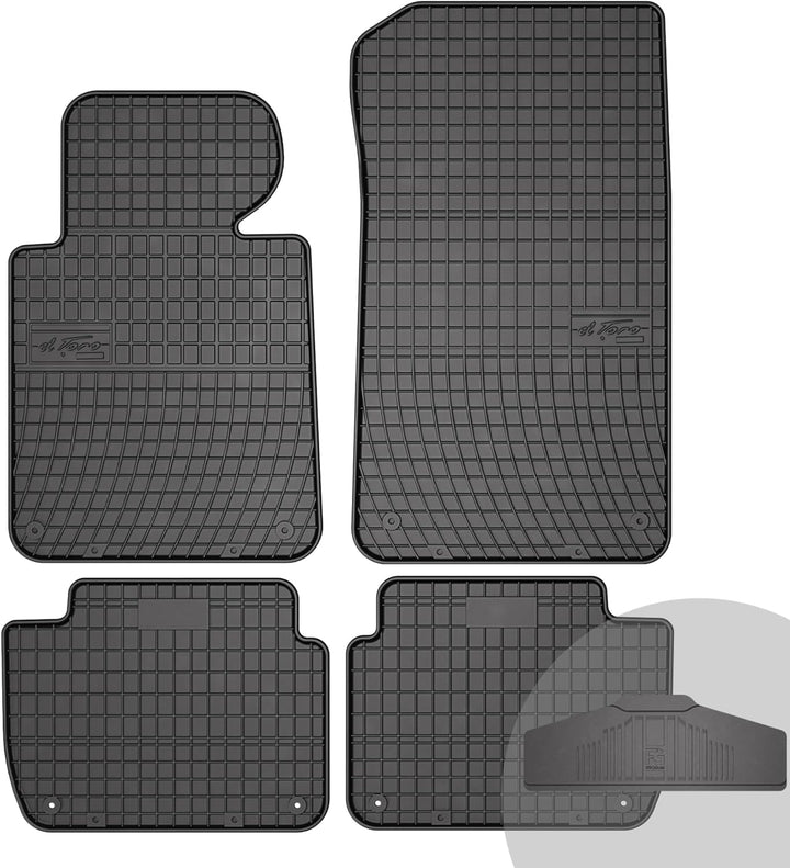 FROGUM EL Toro Gummimatten Ganzjähriges-Set von Autofussmatte Auto Fussmatten für BMW 3er E46 1998-2