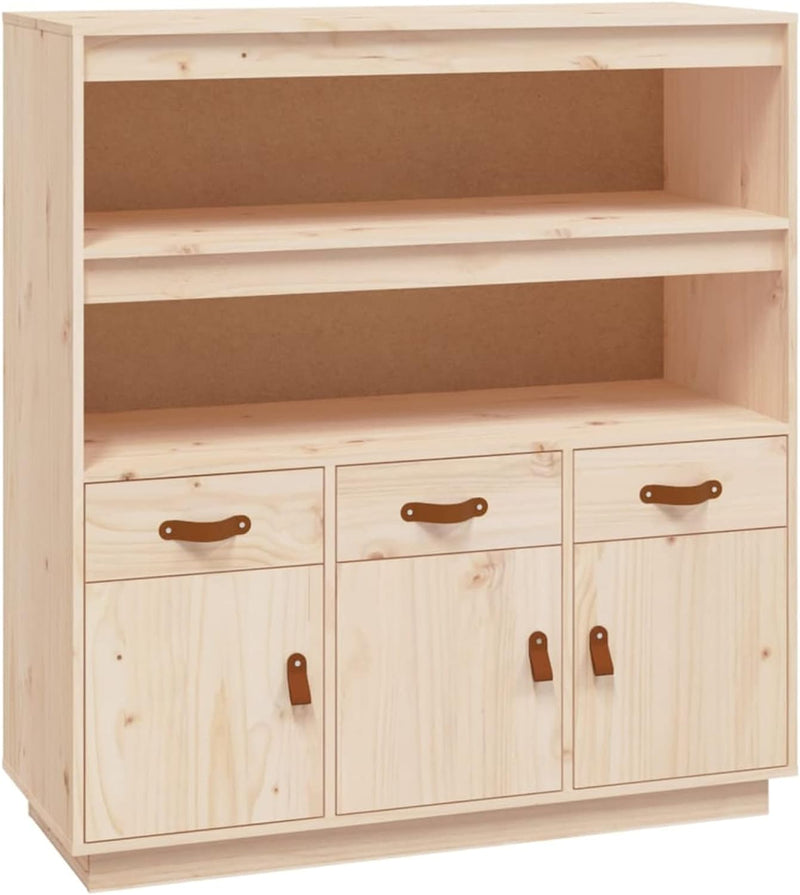 Tidyard Highboard Sideboard Kommode Anrichte Schrank Mit 2 offene Fächer, 3 Türen und 3 Schubladen V