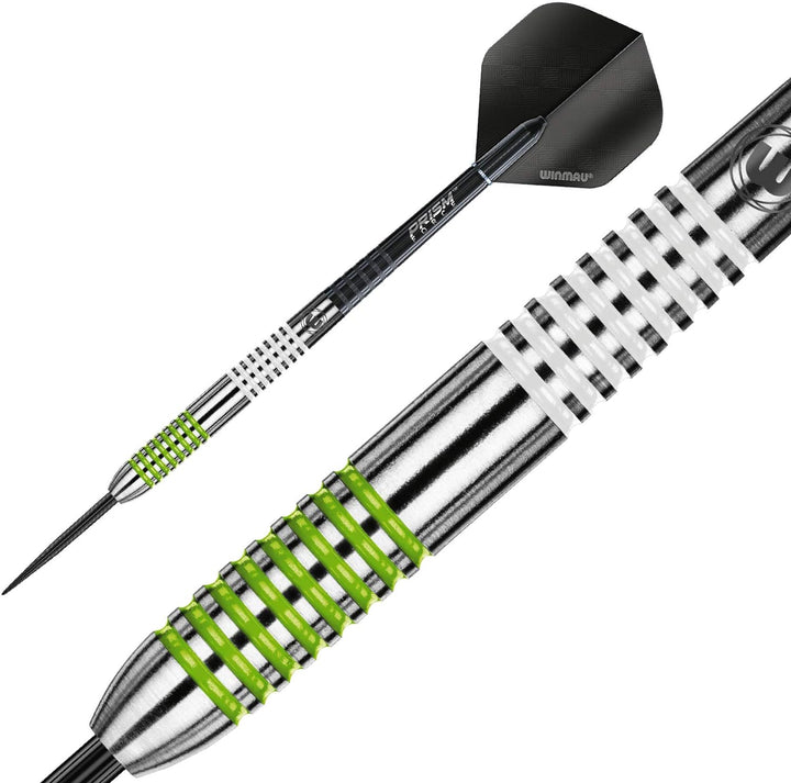 WINMAU Ton Machine 23g Profi Wolfram Steeltip Dartpfeile Set mit Flights und Schäfte