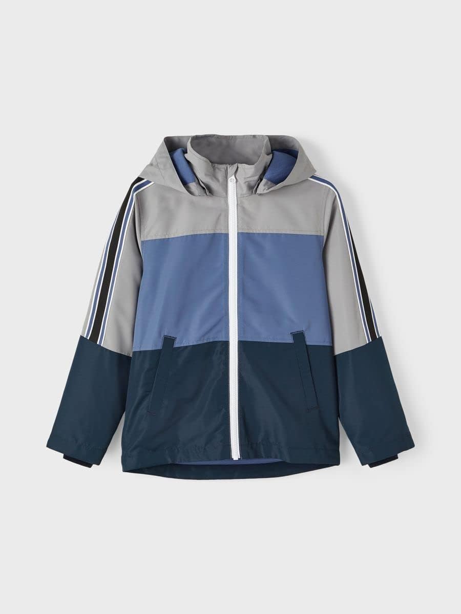 NAME IT Maxx Jacket Blue Block Männer Jacke grau/blau Streetwear 140 grau/blau, 140 grau/blau