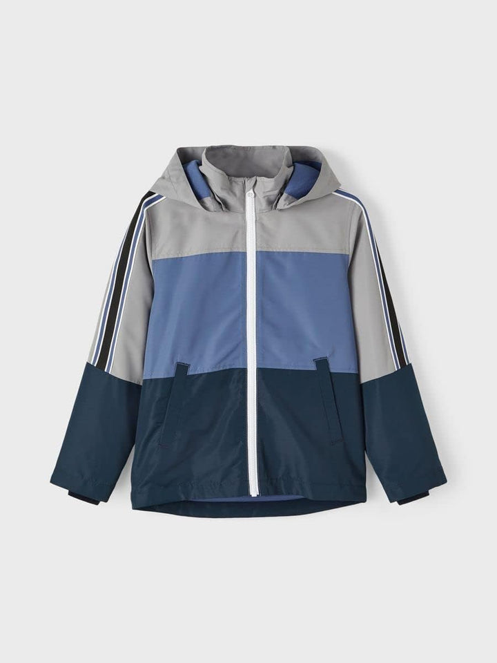 NAME IT Maxx Jacket Blue Block Männer Jacke grau/blau Streetwear 140 grau/blau, 140 grau/blau