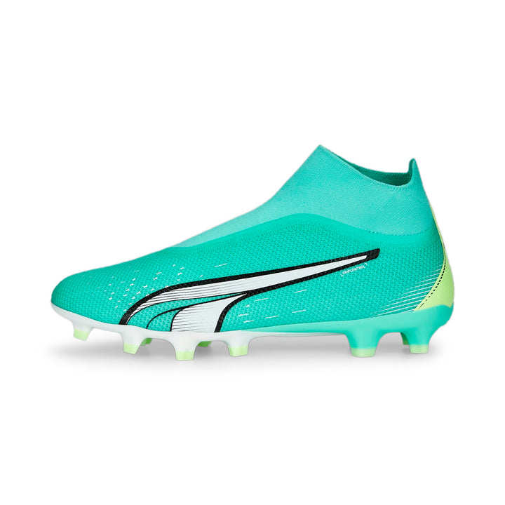 PUMA Herren Ultra Match+ Ll Fg/Ag Fussballschuh, 46.5 EU Electric Peppermint Puma Weiß Fast Gel