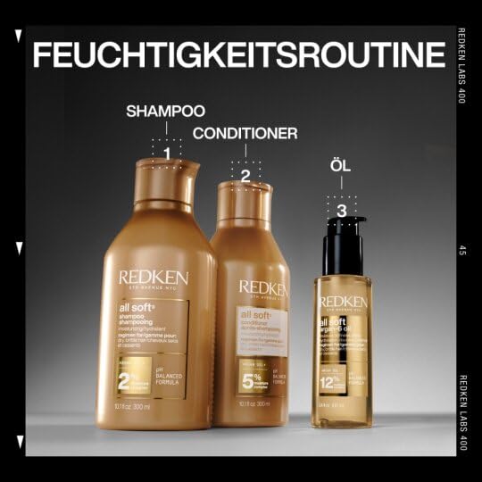 Redken Haarshampoo für trockenes und brüchiges Haar, Belebt und hydratisiert, Mit Omega-6 und Argan-