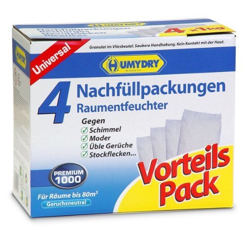 8 x 1 Kg Humydry Luftentfeuchter Nachfüllpackungen Raumentfeuchter