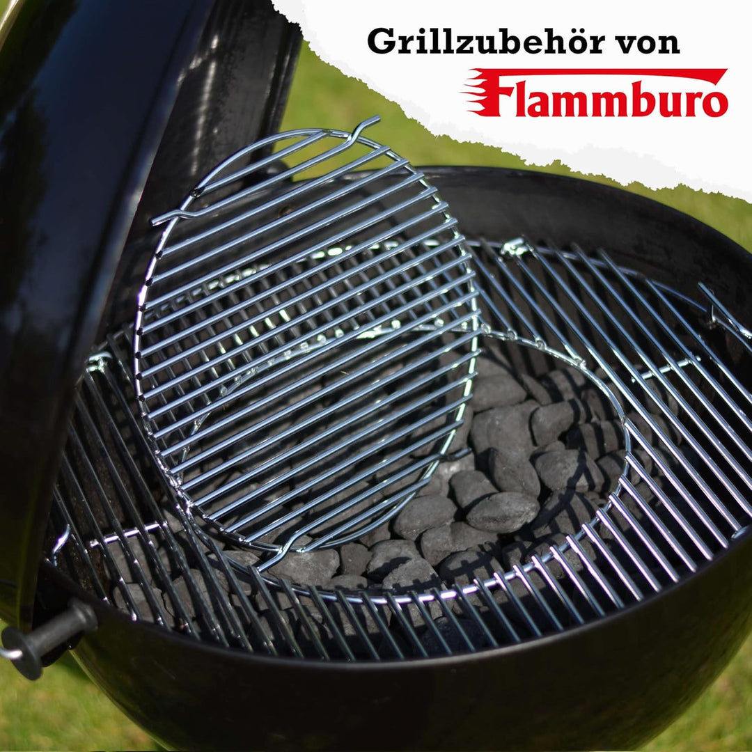 FLAMMBURO BBQ-System Grillrost rund Ø 47/44 cm - auch in 57/54,5 cm erhältlich, aus verchromtem Stah