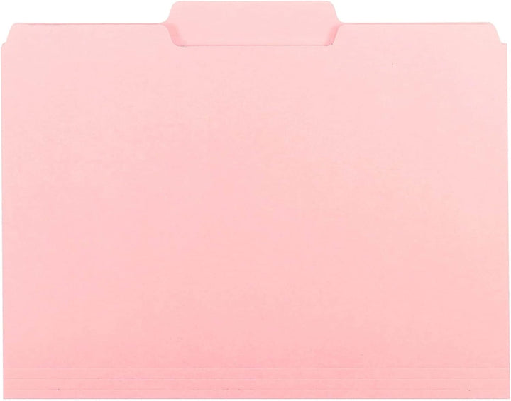 Smead 10263 Aktenordner, 1/3-Schnitt, BriefgröÃŸe, Pink, 100 Stück pro Box rose, rose