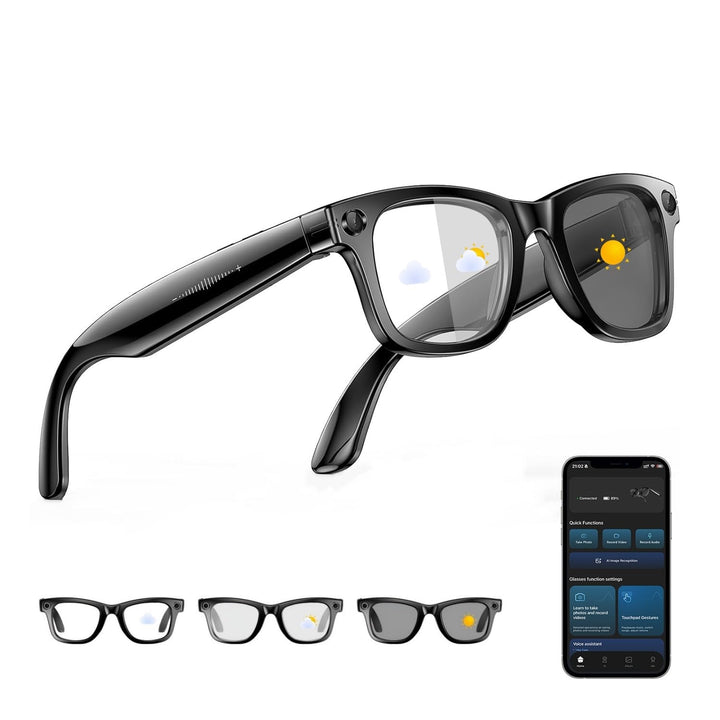 AI Smart Glasses 4K HD-Kamera, 290 mAh, 800 W Kamera-Brille mit Videoaufzeichnung, Simultanübersetzu