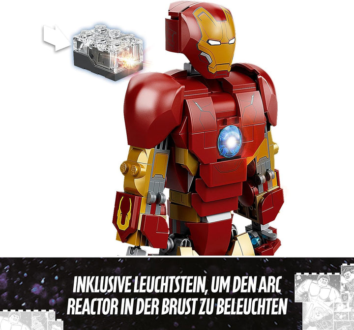 LEGO 76206 Marvel Iron Man Figur, Spielzeug- und Deko-Modell zum Sammeln und Bauen für Kinder ab 9 J