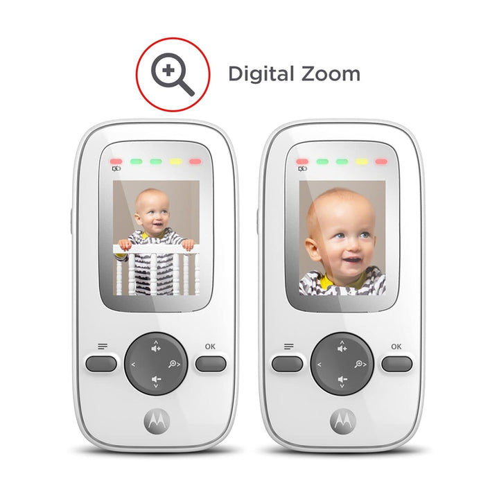 Motorola Nursery VM481 - Video Babyphone mit tragbarer Elterneinheit, hochempfindlichem Mikrofon, In