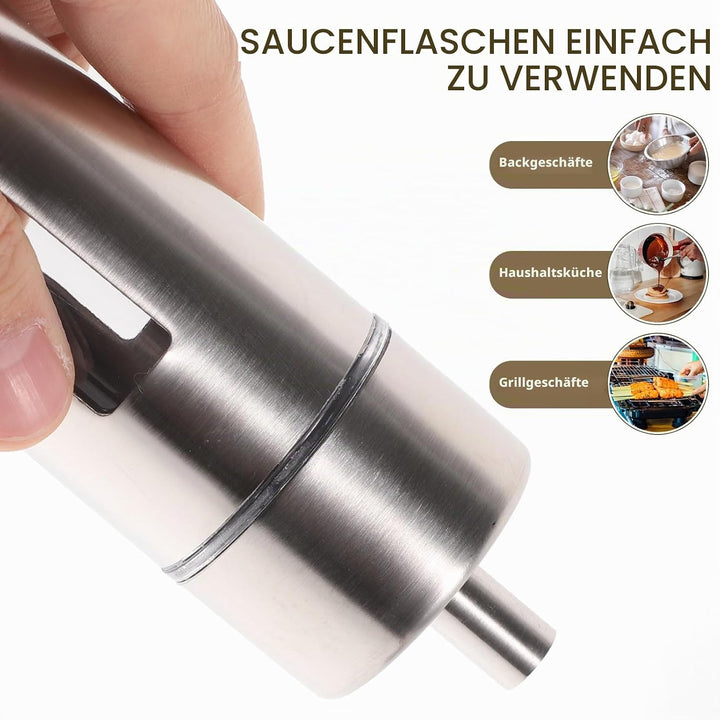 YARNOW Öl Und Essig Salz Pfeffer Menage Flasche Set Edelstahl Gewürz Dispenser Salz Pfeffer Shaker E