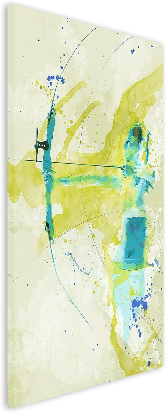 Paul Sinus Art Bogenschiessen 90x60cm SPORTBILDER Splash Art Wandbild Aquarell Art