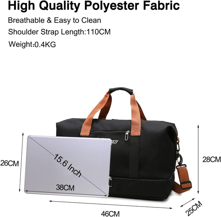 FANDARE Reisetaschen Handgepäck Duffel Tasche Sporttasche Übernachtung Sporttasche Tote Handtasche D
