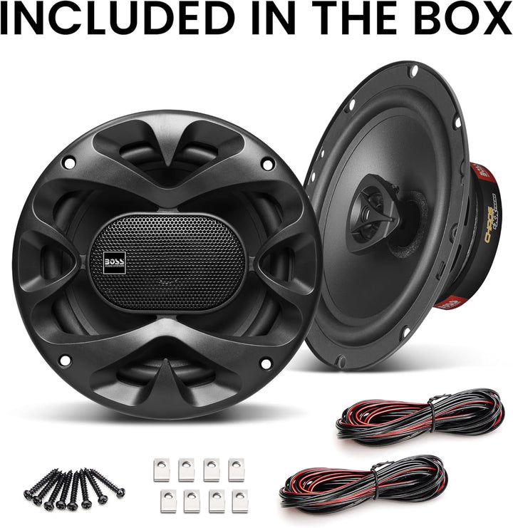 BOSS Audio Systems CH6520B Chaos Series 6.5 Inch Car Stereo Door Speakers - 250 Watts Max, 2 Way, Fu