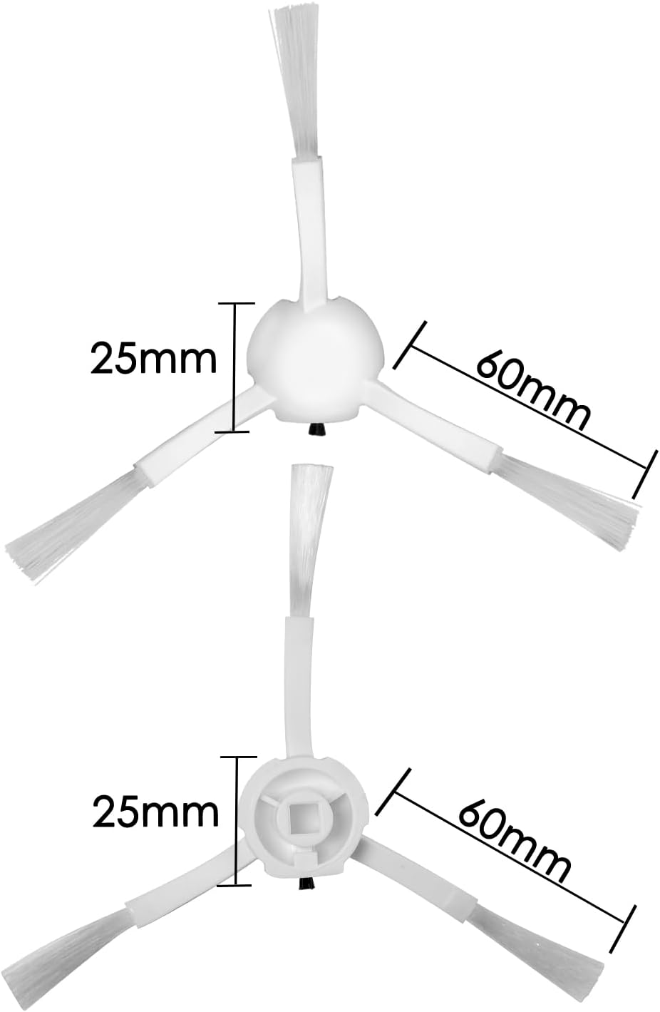 (10 Stück) Seitenbürsten Ersatzteile Kompatibel mit Dreametech L10s Ultra/L10s/L10 Ultra/L20 Ultra/L