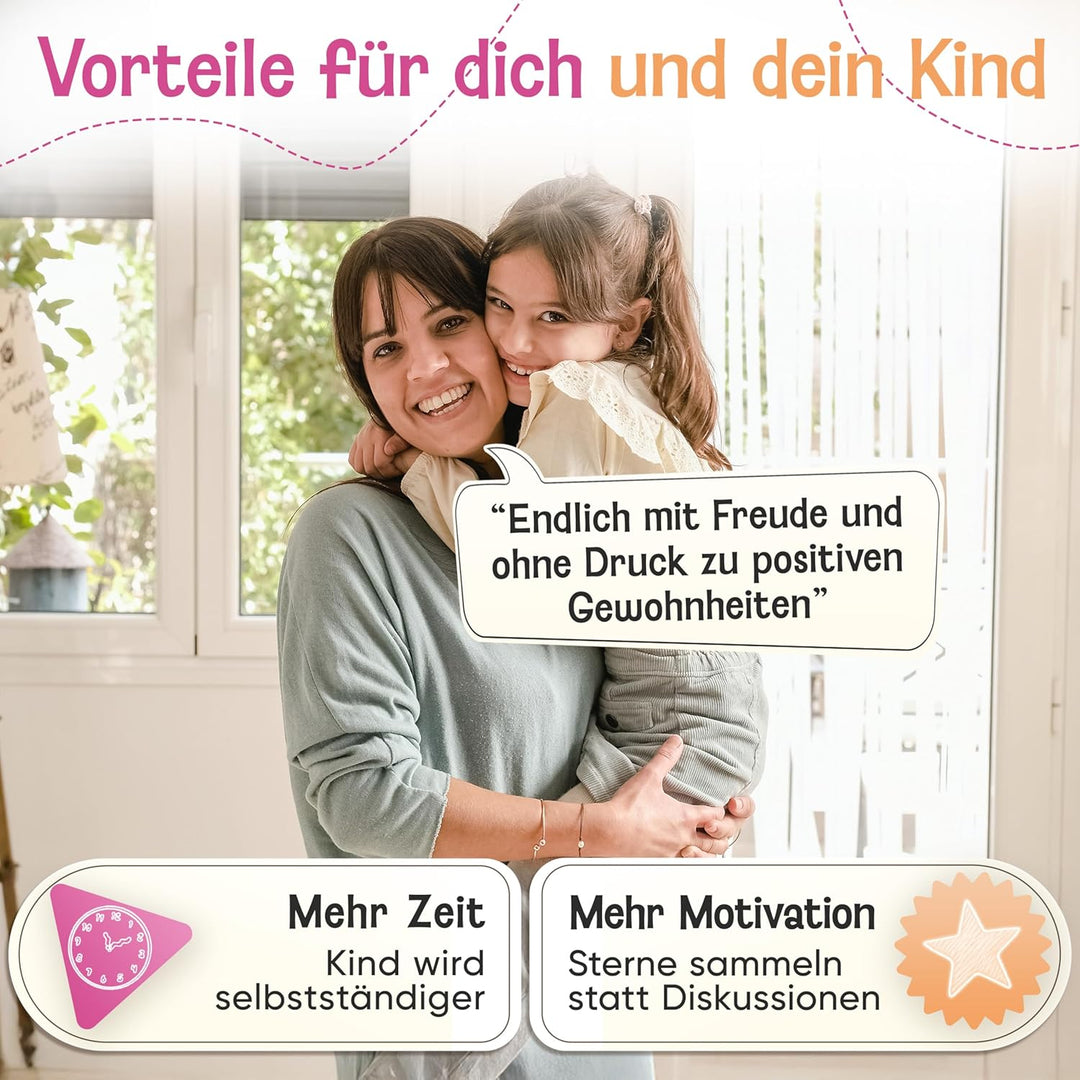 LIKARTO Belohnungstafel Kinder – [DAS ORIGINAL] – Montessori Aufgabenplaner & Magnettafel – individu