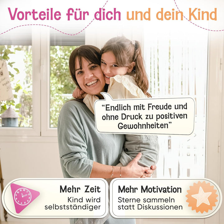 LIKARTO Belohnungstafel Kinder – [DAS ORIGINAL] – Montessori Aufgabenplaner & Magnettafel – individu