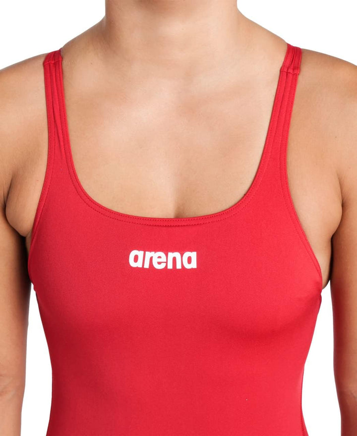 ARENA Damen Women's Team Swimsuit Swim Pro Solid Badeanzüge (1er Pack) 36 Red-white, 36 Red-white