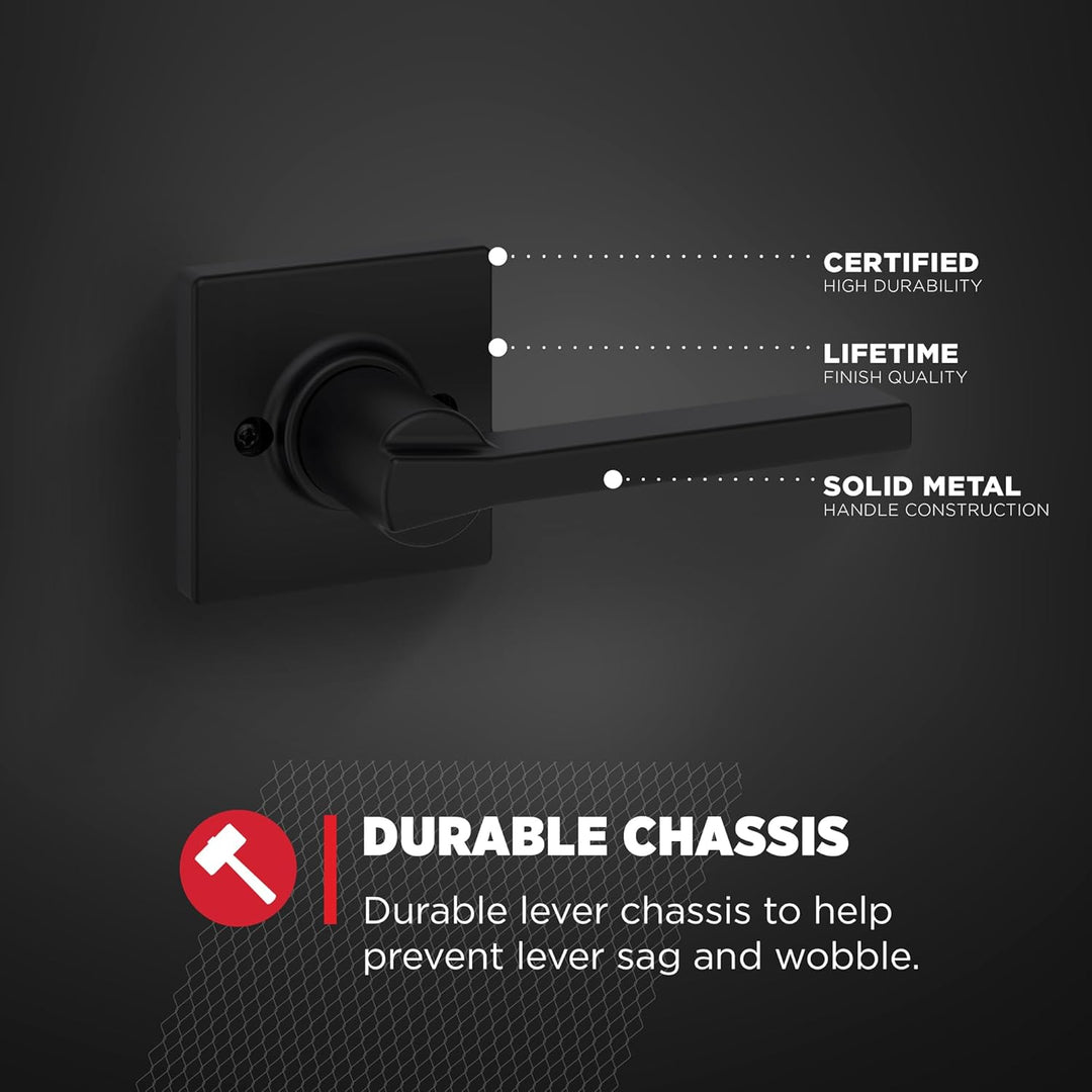 Kwikset 94880-614 Casey Schnuller-Hebel, Mattschwarz
