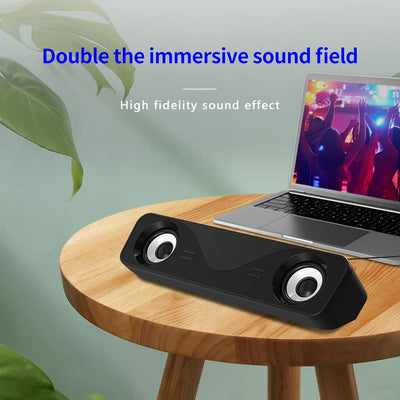 Hochwertige Stereo-Sound-Mini-Subwoofer-Computer-Lautsprecher mit verkabelter Multimedia-Soundleiste