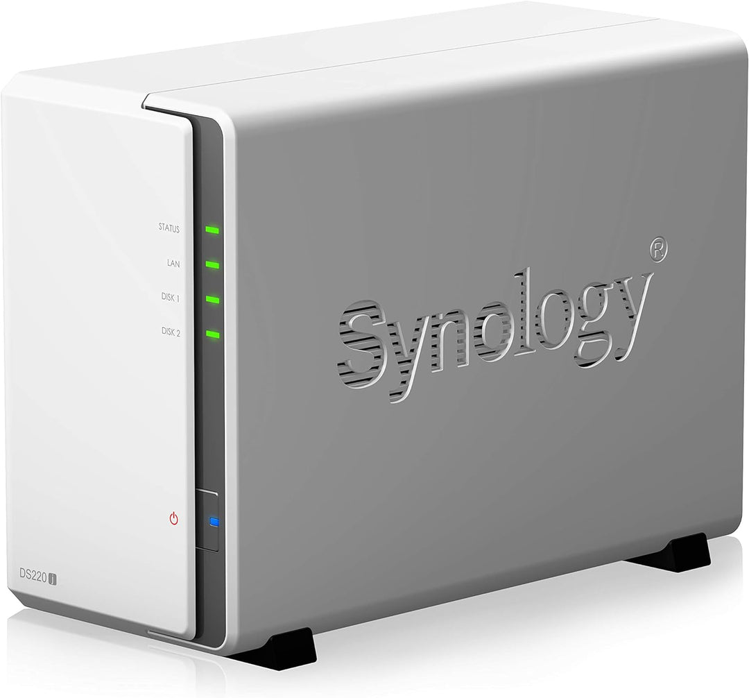 Synology NAS Drive DS220J 4TB - 2 Bay Desktop NAS Enclosure, Installed with 2 x 2TB Seagate IronWolf