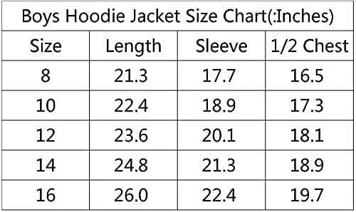 JACKETOWN Jungen Sweatjacke Gefüttert Kinder Hoodie Sweatshirt Kapuzenpullover Fleecejacke mit Kapuz