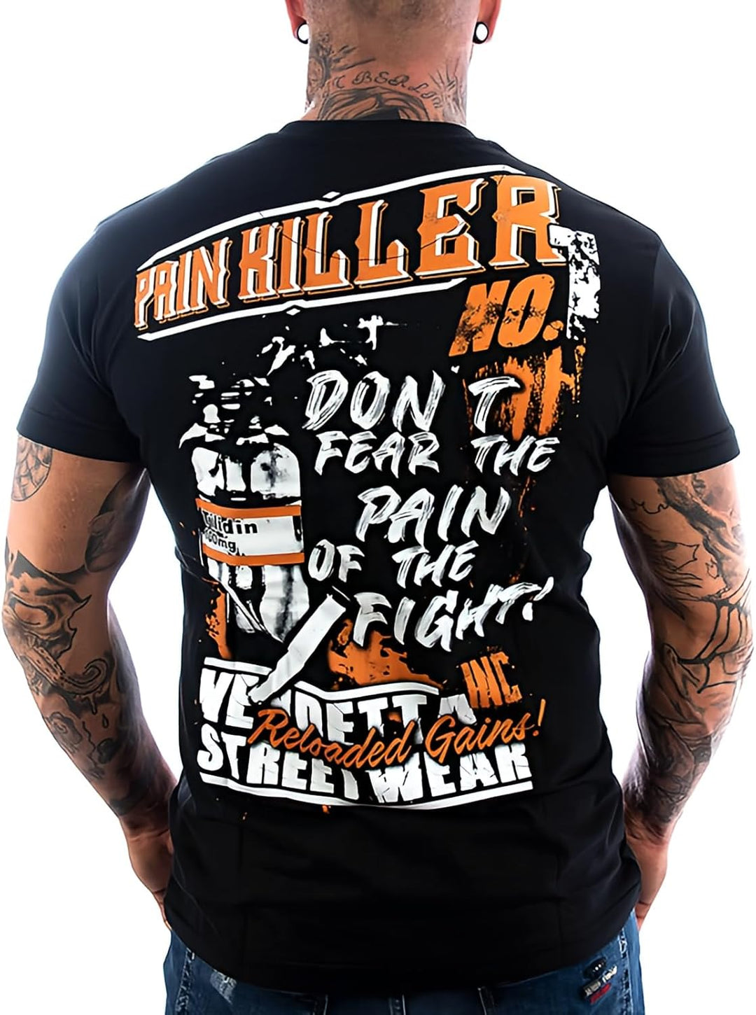 Vendetta Inc. Shirt Pain Killer schwarz Männer, Herren Sport Freizeit T-Shirt 1135