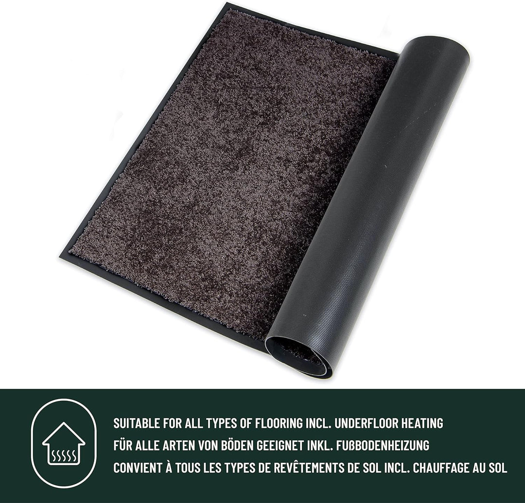 Studio M Fussmatte braun innen 40X60 cm OPTICLEAN - Schmutzfangmatte - rutschfeste Matte Braun 40 x