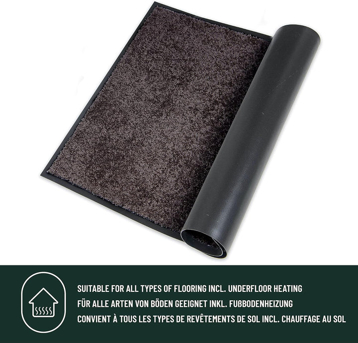 Studio M Fussmatte braun innen 40X60 cm OPTICLEAN - Schmutzfangmatte - rutschfeste Matte Braun 40 x