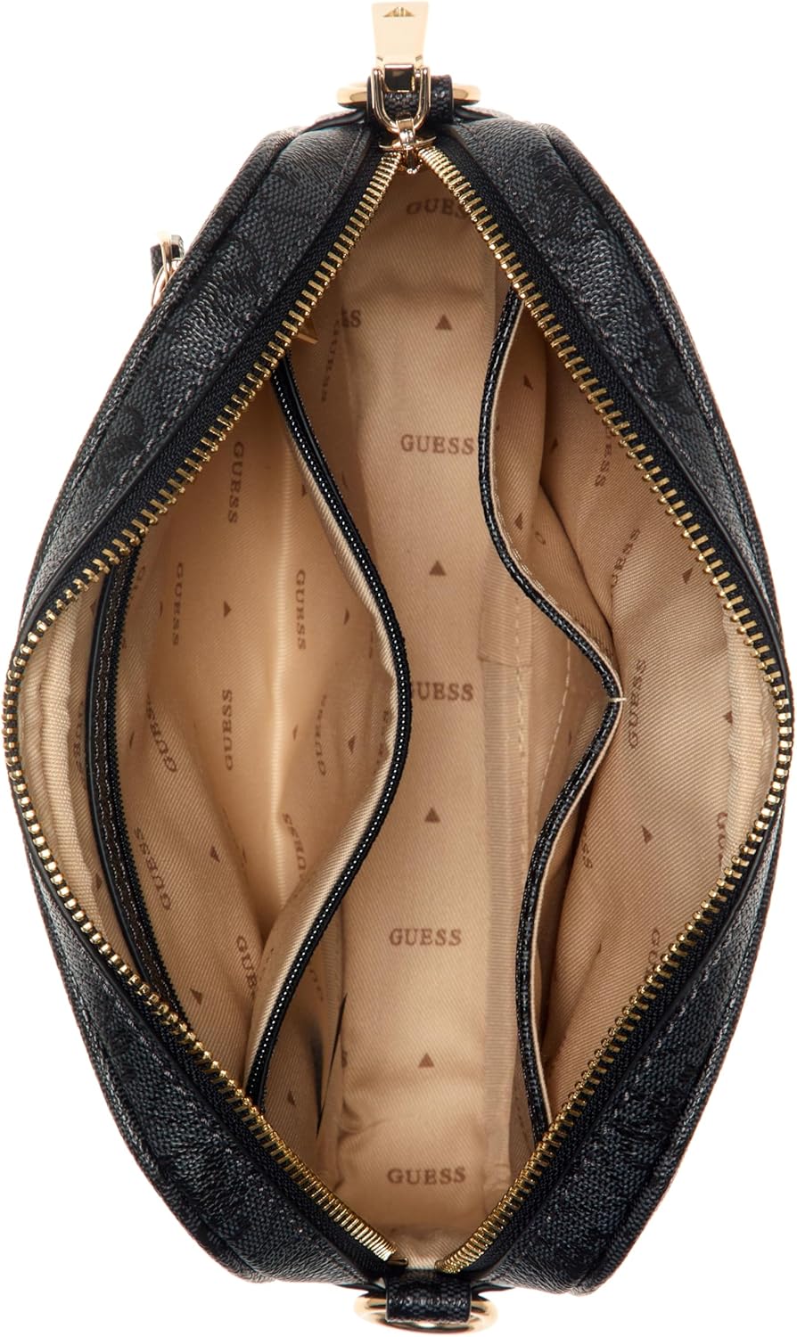 GUESS Damen Meridian Umhängetasche, Kameratasche Einheitsgrösse Kohle-logo, Einheitsgrösse Kohle-log