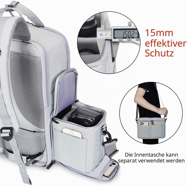 CADeN Kamerarucksack Wasserabweisend Diebstahlsicher 15.6 '' Laptopfach Fotorucksack & Reise Kamerat
