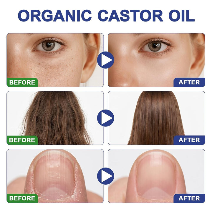 Bio-rizinusöl Rosenquarz-Roller, Organic Castor Oil with Rose quartz roller, 100% Cold Pressed, Natü