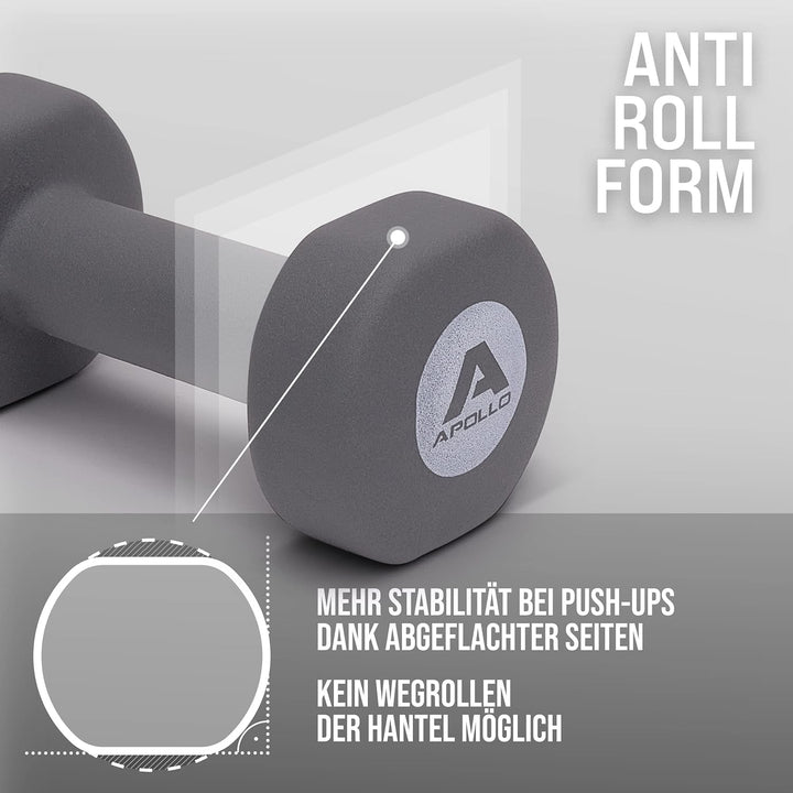 Apollo Hantel Set Kurzhantel | 2 Hanteln | 2er Hantelset | Gewichte für Krafttraining | Kurzhanteln
