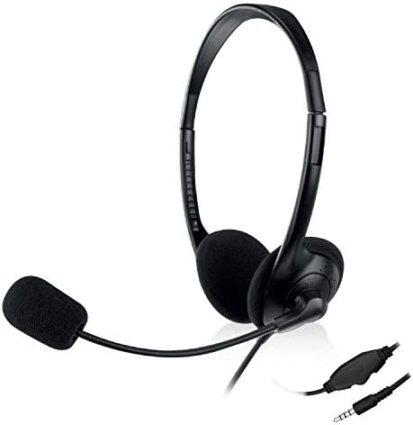 Ewent EW3567 Headset mit Mikrofon für Laptop PC iPhone Samsung Smartphone PS4 New X-Box Tablet PC iP