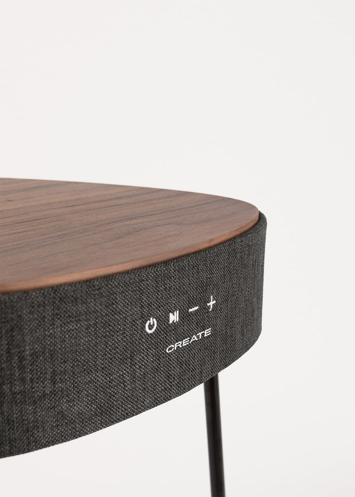 CREATE / Speaker Table 180 / Tischlautsprecher aus Dunkelholz/Unidirektionale Tonqualität 180º, Blue