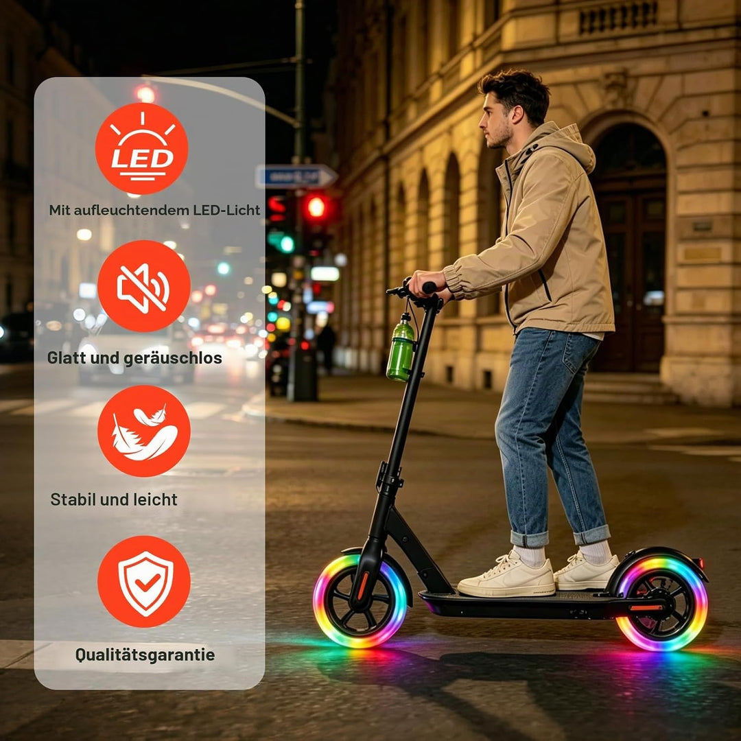 200mm Scooter Rollen, 2 Stück Leuchtende Stunt Scooter Rollen, LED Scooter Räder mit ABEC-7 Kugellag