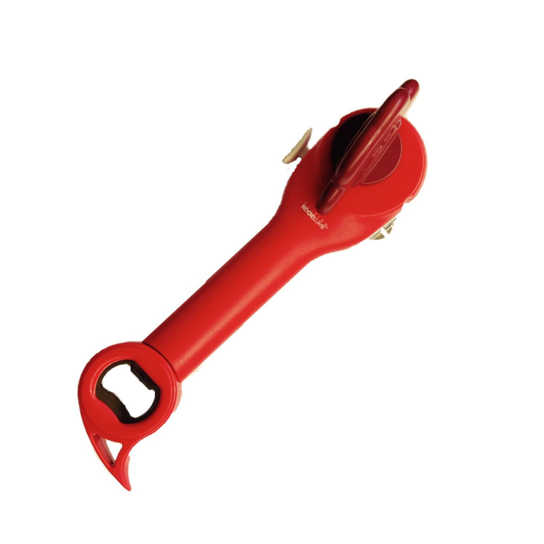 Kochblume 5-in-1 Multifunktions-Dosenöffner | Länge: 22cm | Farbe: rot
