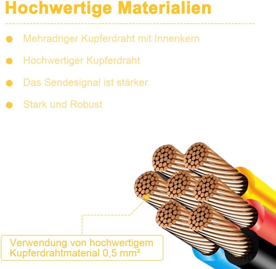 Sun3drucker 13-polig Anhänger Verlängerungskabel Stecker Adapter - 2M Anhänger Adapterkabel Kupplung