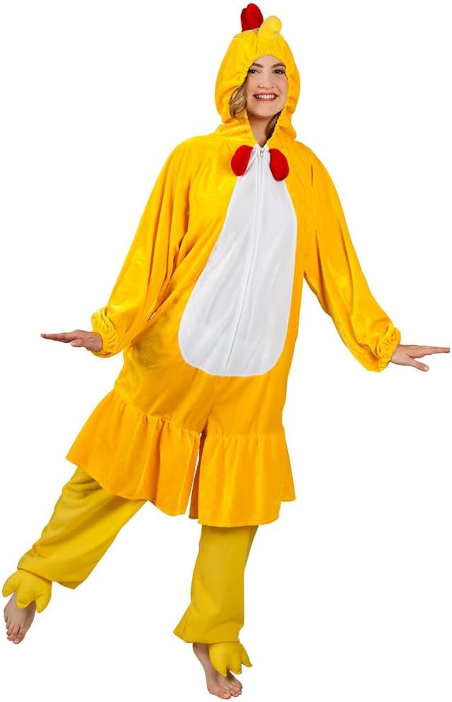 Boland 88005 - Erwachsenenkostüm Huhn, aus Plüsch, für max. Körpergrösse von 1,95 m, für Erwachsene,