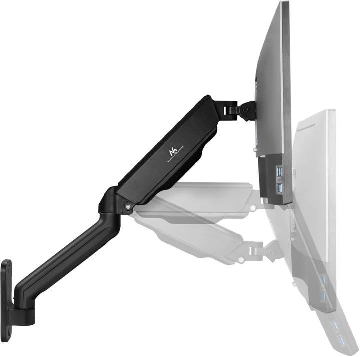 Maclean Doppelarm Monitor-Wandhalterung | Für 17-32" Flach- &amp; Curved-Bildschirme bis 9 kg | VESA 75x