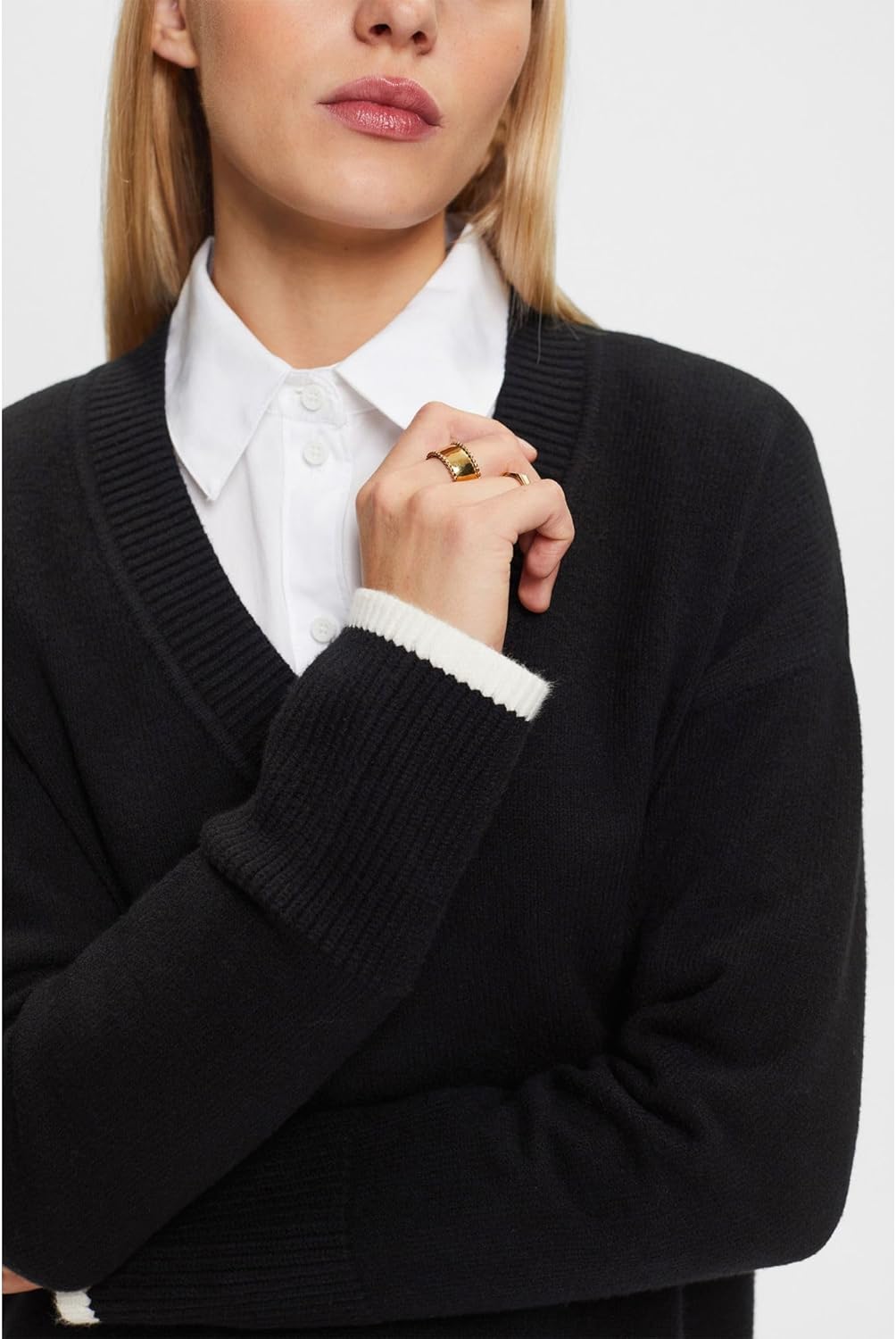 ESPRIT Damen Pullover S 001/Black, S 001/Black