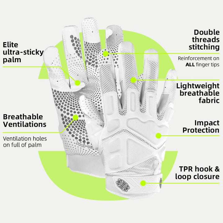 Seibertron Pro 3.0 Elite Ultra-Stick Sports Receiver/Empfänger Handschuhe American Football Gloves J