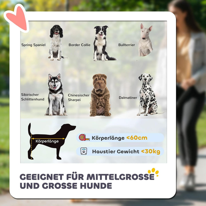 PawHut Hundewagen, Hundebuggy mit Kissen, faltbarer Hundetrolley, Katzenbuggy für grosse und mittelg