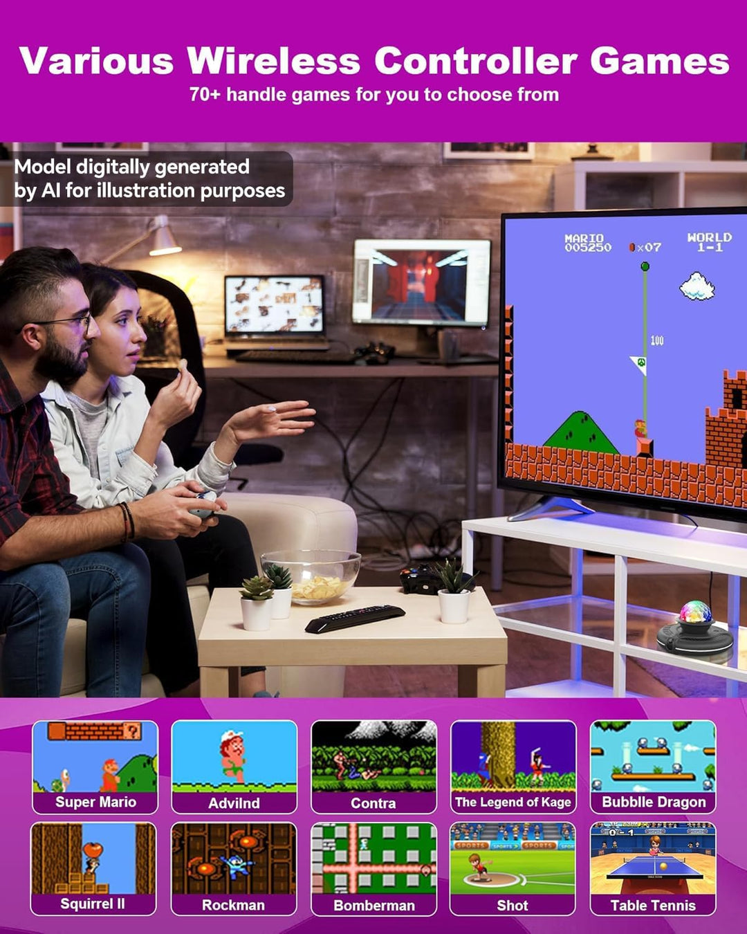 Doppel-Tanzmatte für TV mit Kamera &amp; kabellosem Controller, rutschfeste Tanzmatte für Kinder Erwachs