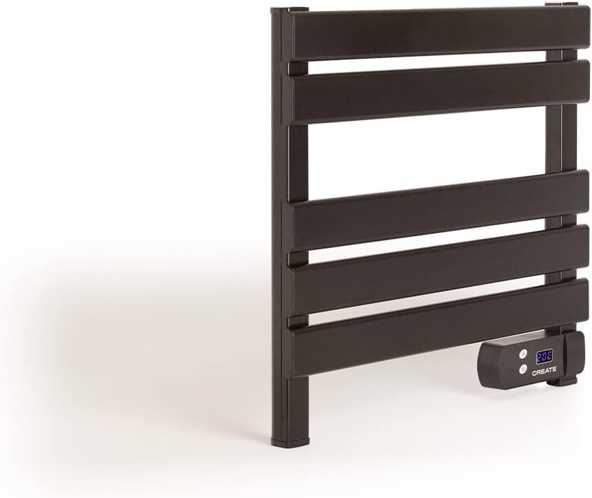 CREATE / WARM Towel Mini 150W / Elektrischer Badheizkörper Schwarz / 52,3x8x55,8cm / Leise, geringer