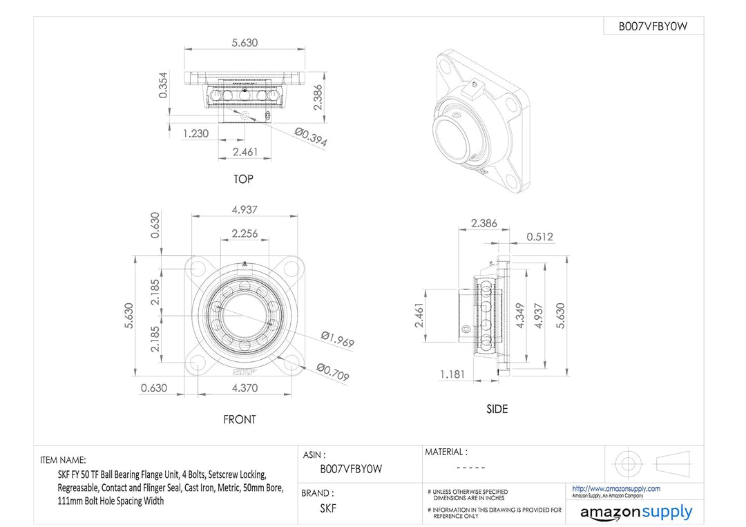 SKF fy-tf Serie Kugellager Flansch, Einheit, 4 Bolt Löcher, Wirbel Lock, regreasable, Kontakt und Fl
