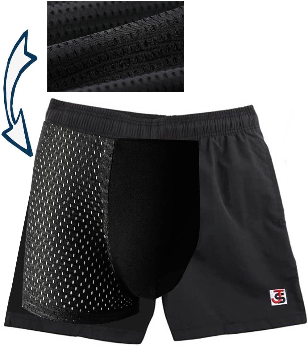JustSun Badehose Herren Schnelltrocknend Boardshorts mit Mesh-Futter und Verstellbarem Tunnelzug 3XL